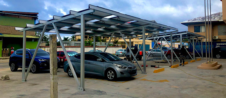 estrutura solar para garagem