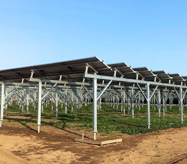 fazenda de projeto-solar de montagem no solo