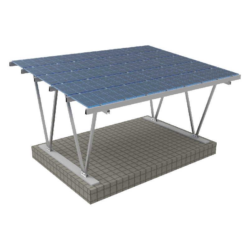 solução de montagem de garagem solar em alumínio 