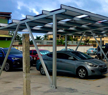 estrutura solar para garagem